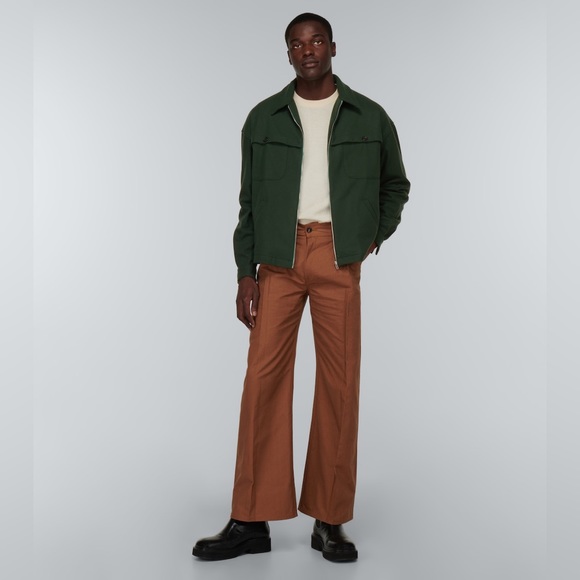 Winnie Wool Blend Flannel Blouson in Green NEW - Picture 5 of 16